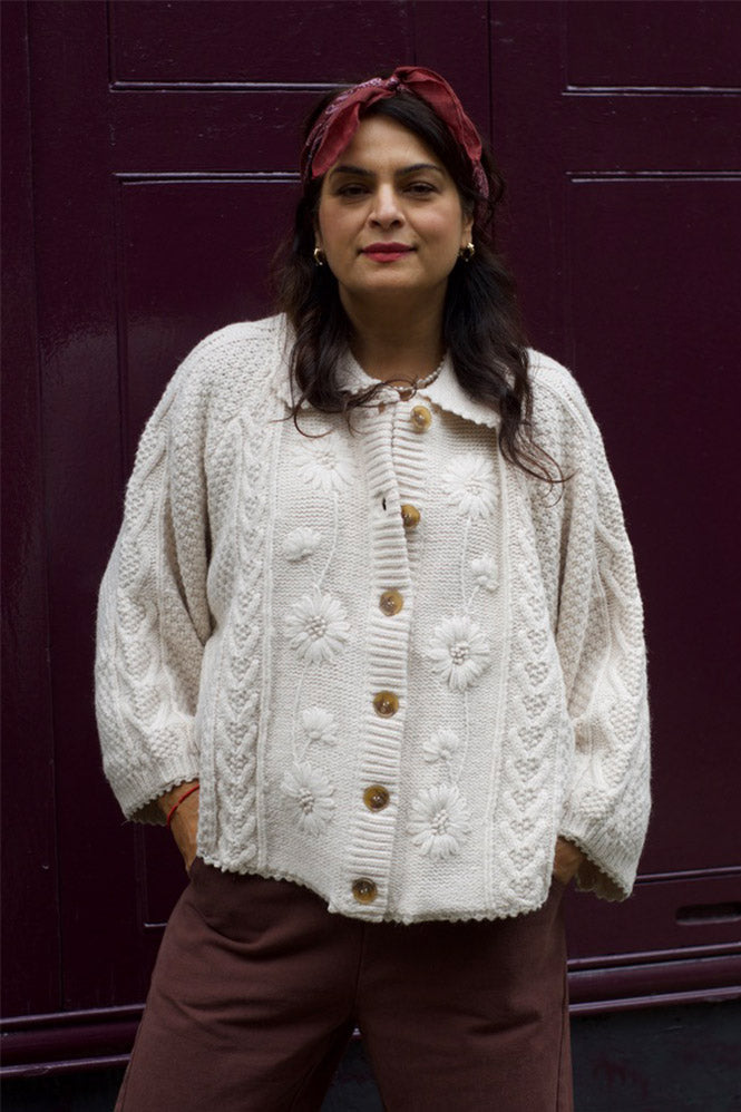 Louise Misha Cream Khellane Cardigan