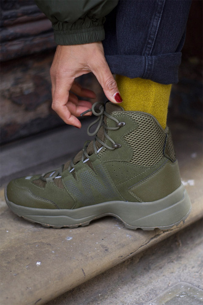 Woden Olena Dark Olive Waterproof Hiking Boots