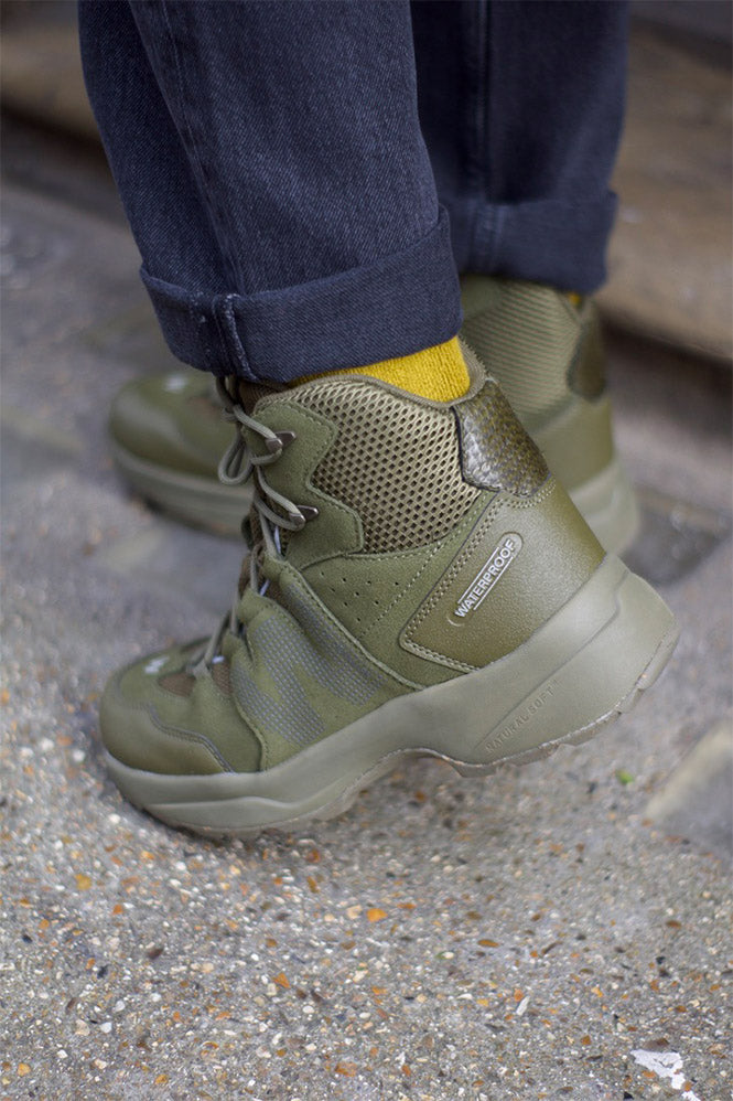 Woden Olena Dark Olive Waterproof Hiking Boots