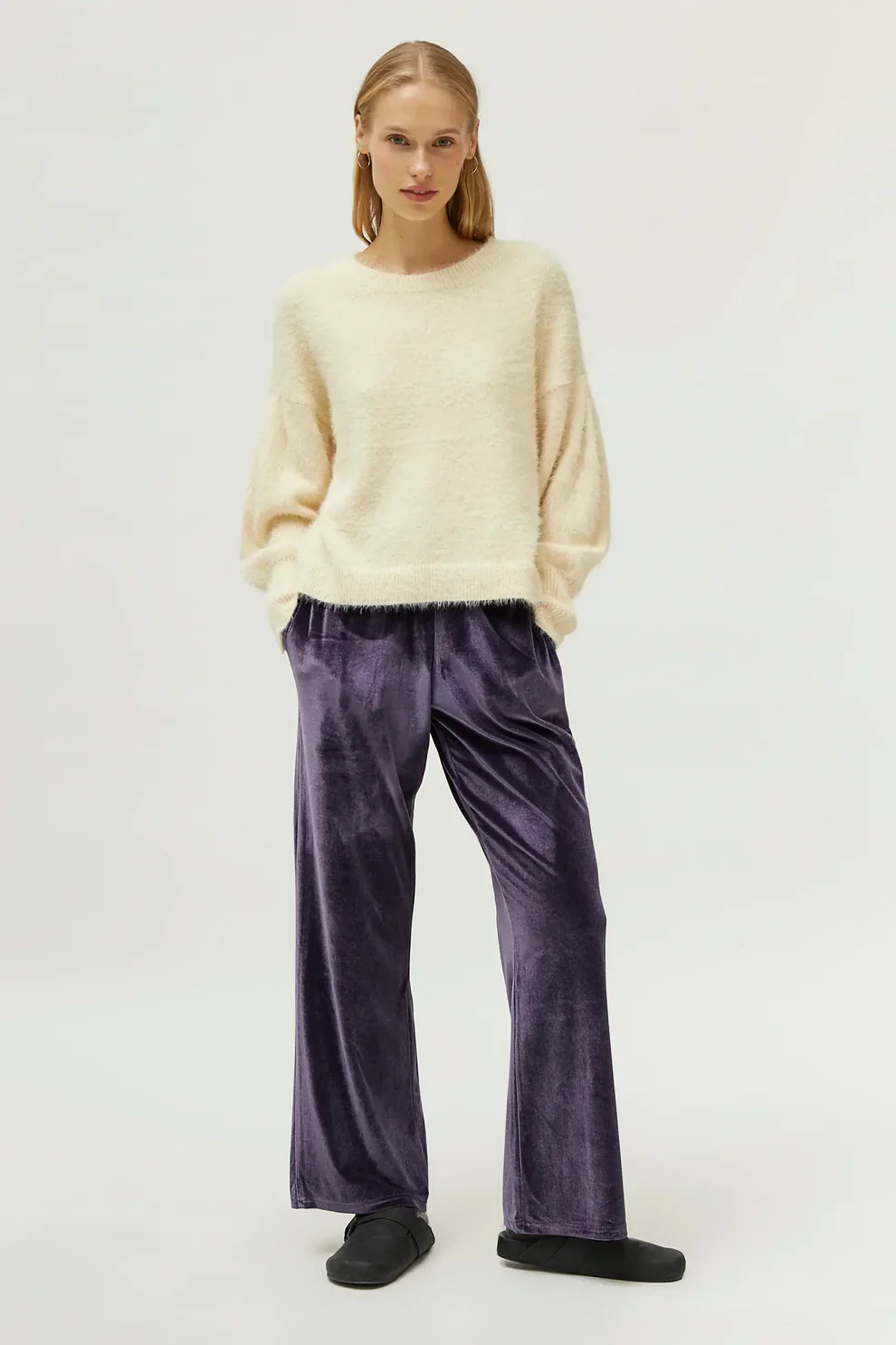 Compania Fantastica Buttermilk Textured Knit Sweater