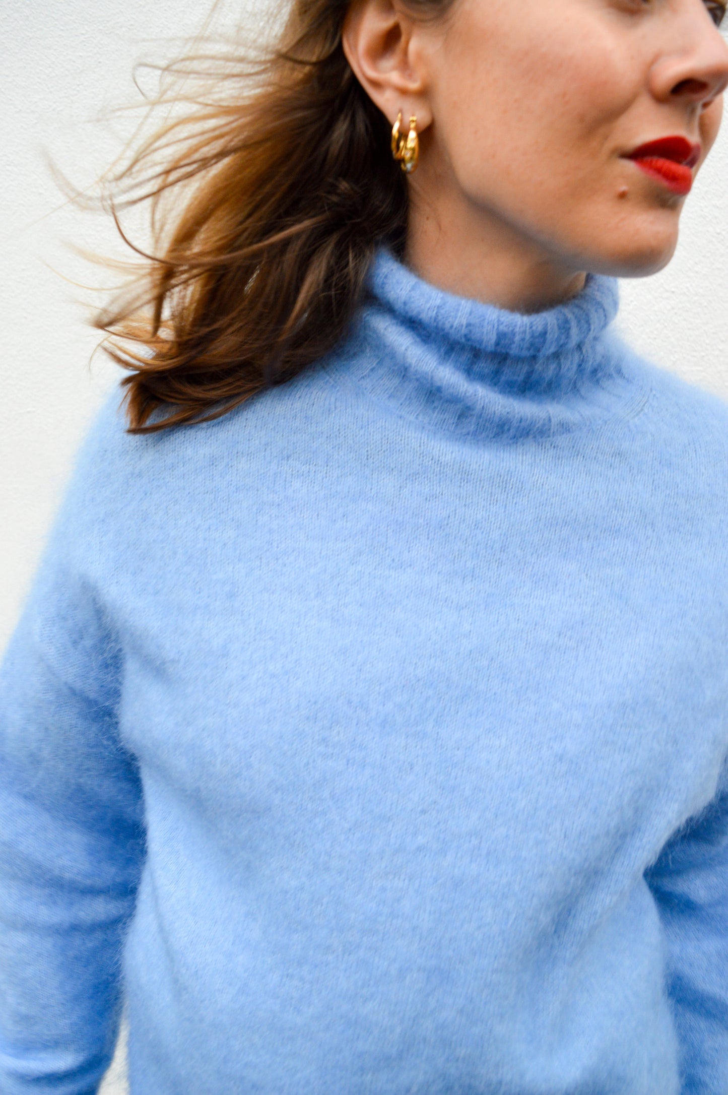 Second Female Ina Vista Blue Turtleneck Jumper