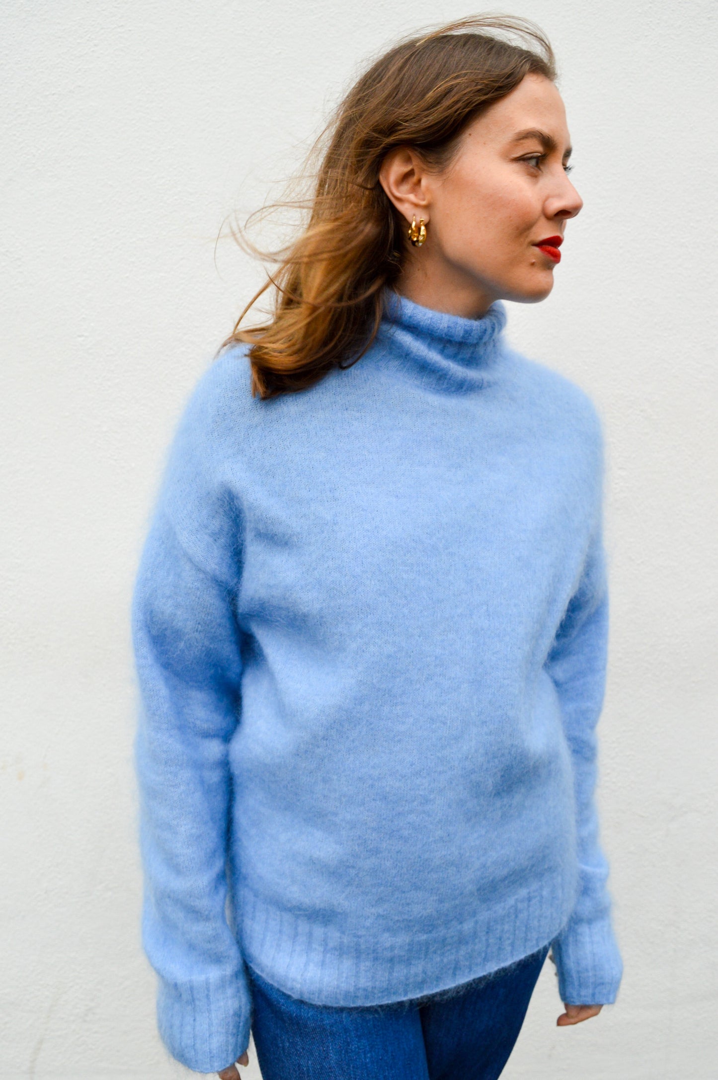 Second Female Ina Vista Blue Turtleneck Jumper