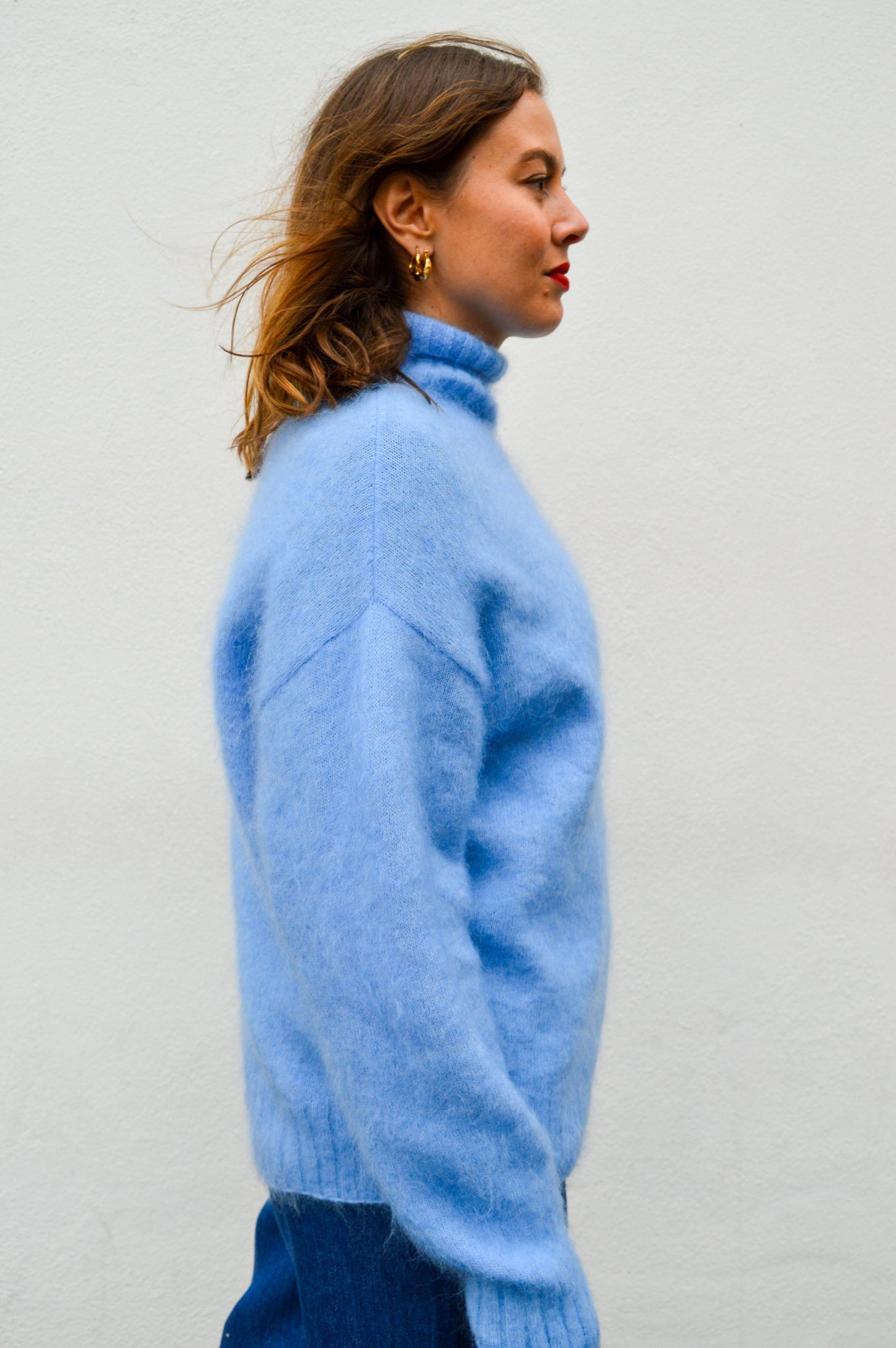 Second Female Ina Vista Blue Turtleneck Jumper