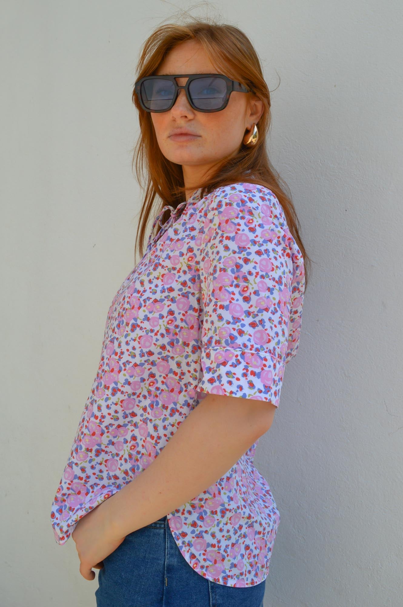 Baum Und Pferdgarten Molly Pink Liberty Flower Blouse