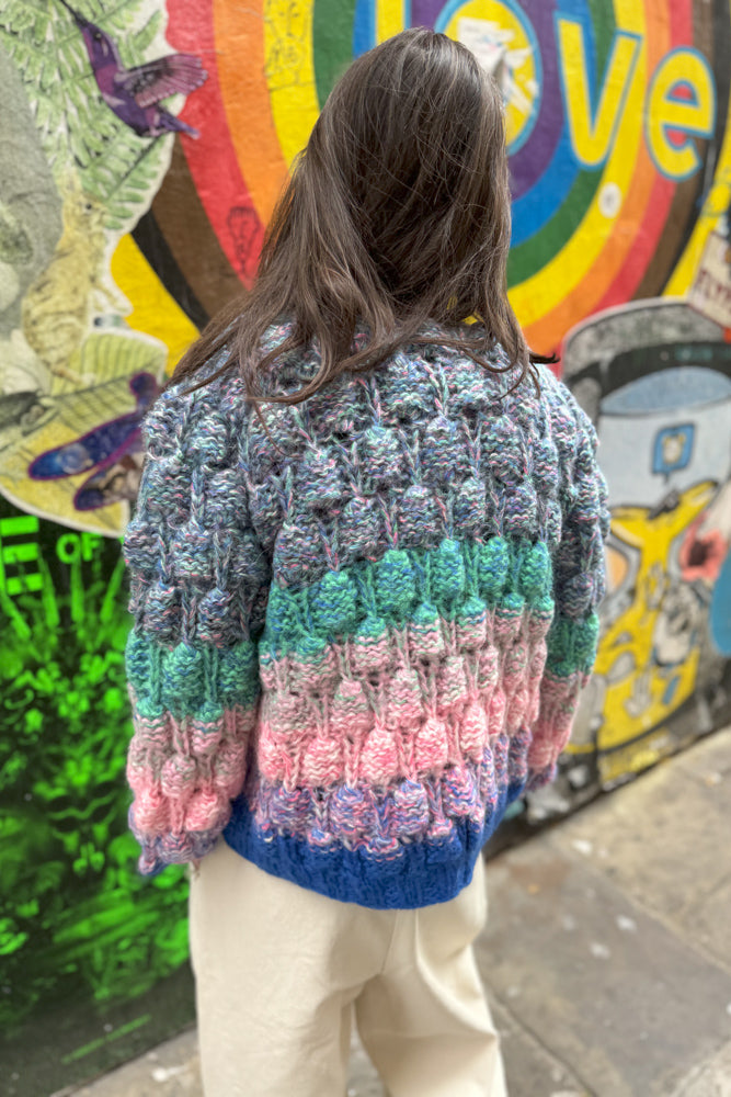 Dawn x Dare Arena Blue Rainbow Cardigan