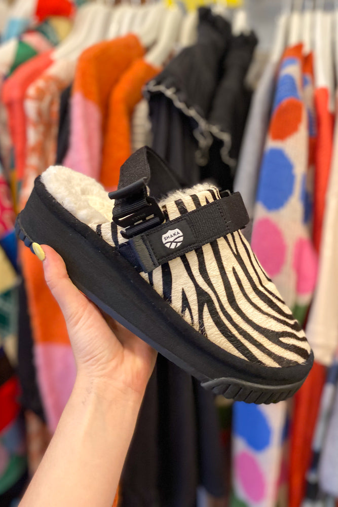 Shaka Zebra Platform Snug Clogs