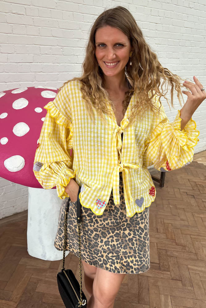 Sissel Edelbo Kamal Yellow Check Top