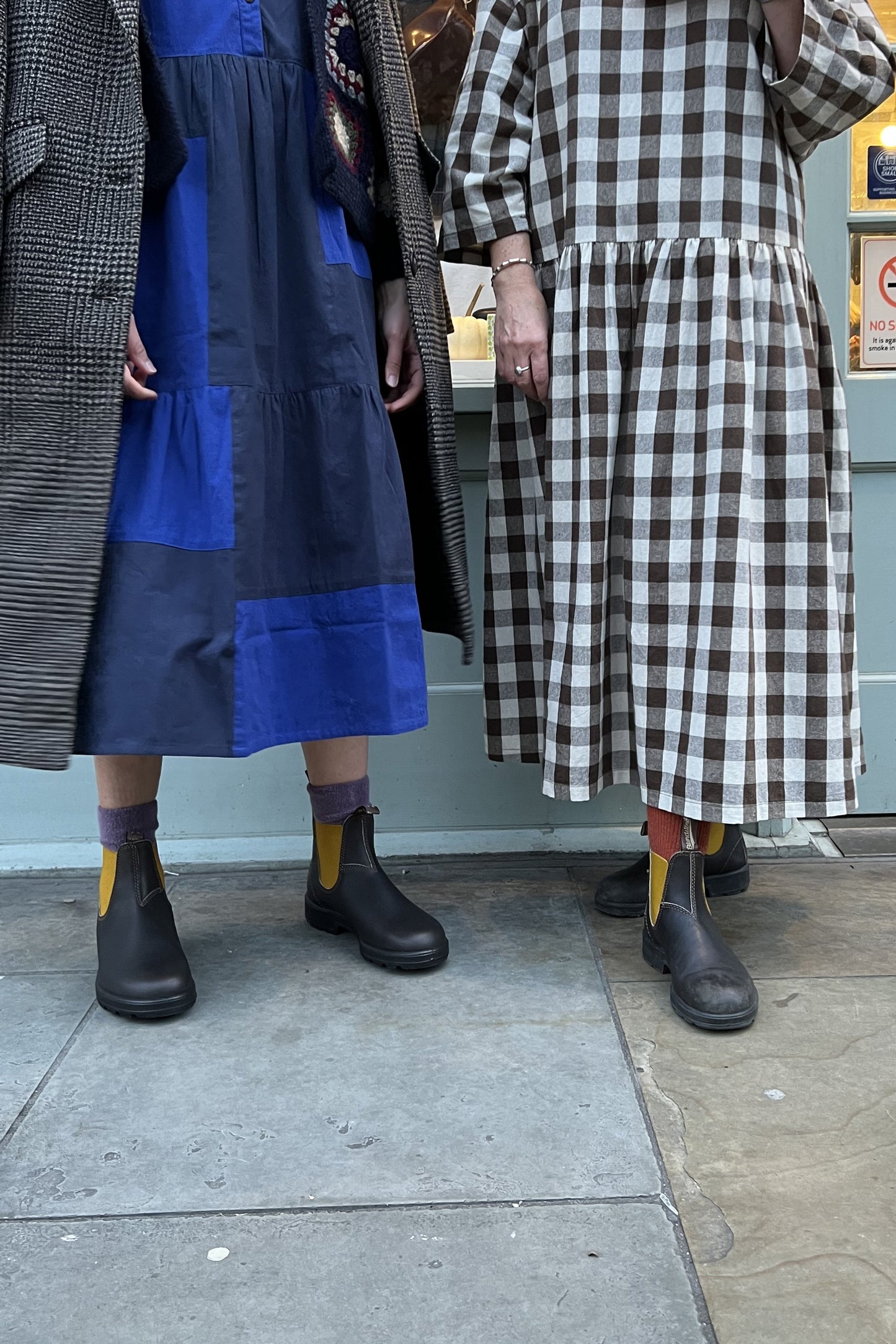 Blundstone 1919 Brown Leather with Mustard Elastic Boots