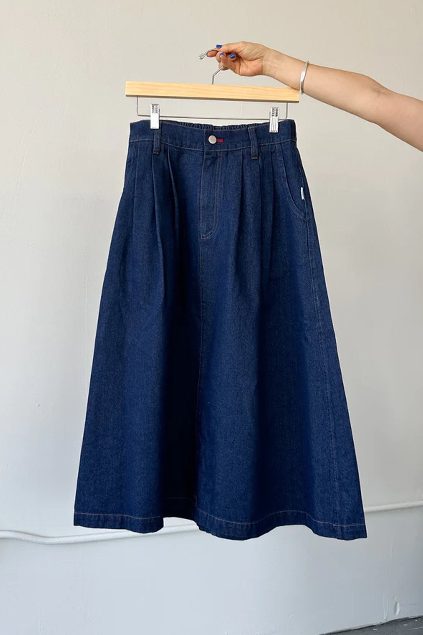 Le Bon Shoppe Long Farm Girl Raw Denim Skirt