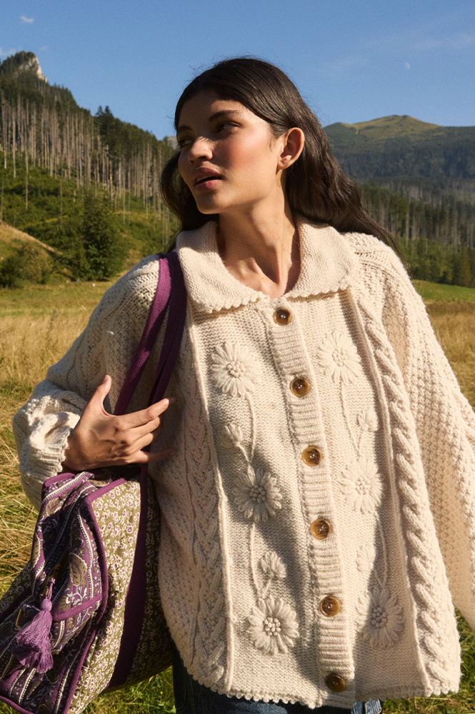 Louise Misha Cream Khellane Cardigan