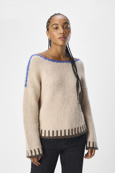 Object Tallira White Sand Melange Jumper